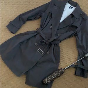 NWOT Gap Trench Coat In Charcoal, Size XXL.